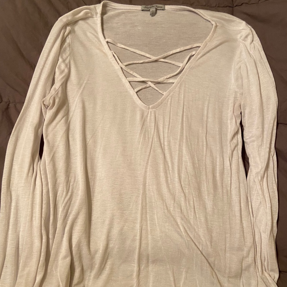 White dress tee